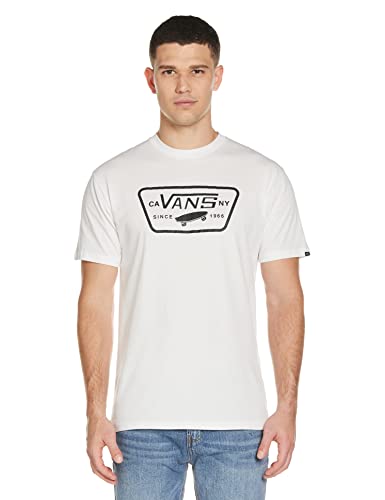 Vans Herren Full Patch T-Shirt, Weiß (White/Black), Large von Vans