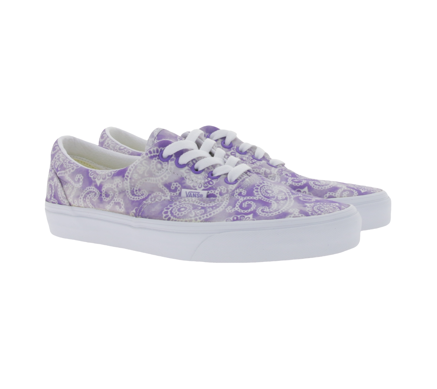 VANS ERA Sneaker Canvas-Schuhe für Damen und Herren mit Paisley-Muster VN0A4U392G91 Lila/Weiß von Vans