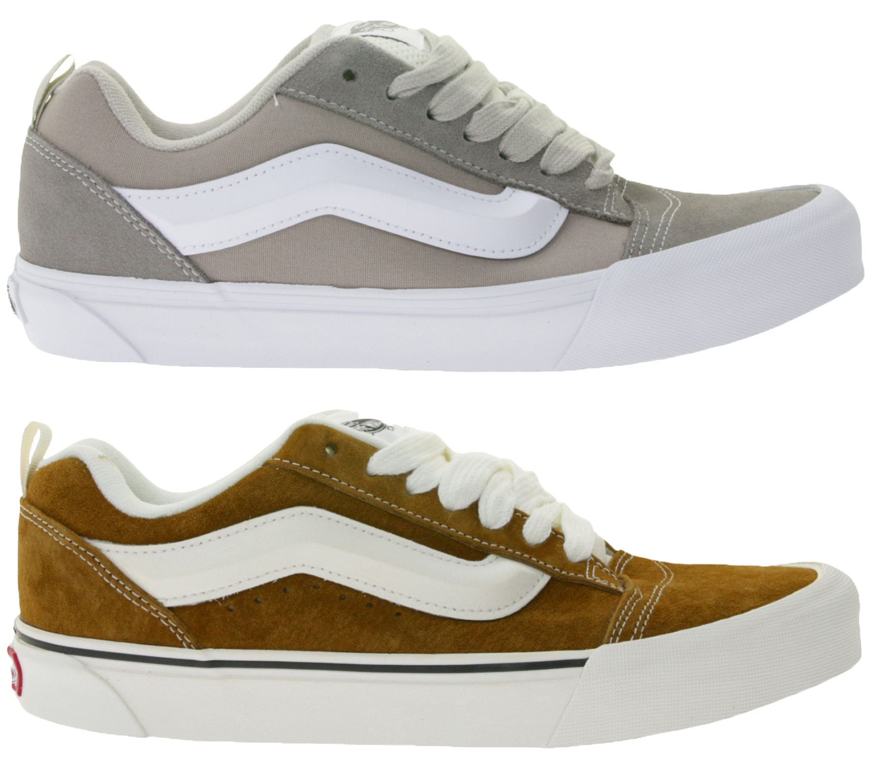 VANS Knu Skool Herren Sneaker mit Wildleder-Overlays Skater-Schuhe Schnür-Schuhe Beige-Grau oder Braun VANS Knu Skool Herren Sneaker mit Wildleder-Overlays Skater-Schuhe Schnür-Schuhe Beige-Grau oder Braun von Vans