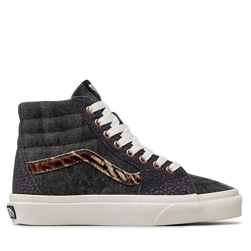 VANS Sk8-Hi Unisex Casual High-Top Skateschuhe, bequem und langlebig in charakteristischer Waffelgummisohle, Subtile Safari/Asphalt, 10 Women/8.5 Men von Vans