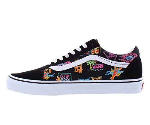 VANS - Sportschuhe Old Skool in Schwarz mit farbigem Druck - Herrenschuhe, bunt, 43 EU von Vans