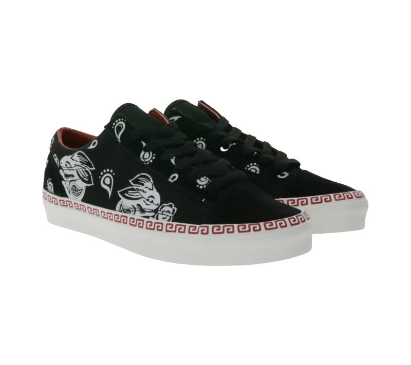 VANS Style 36 Damen Echtleder-Sneaker modische Low-Top Schuhe mit Rabbit-Print VN0A54F6BM81 Schwarz/Weiß von Vans