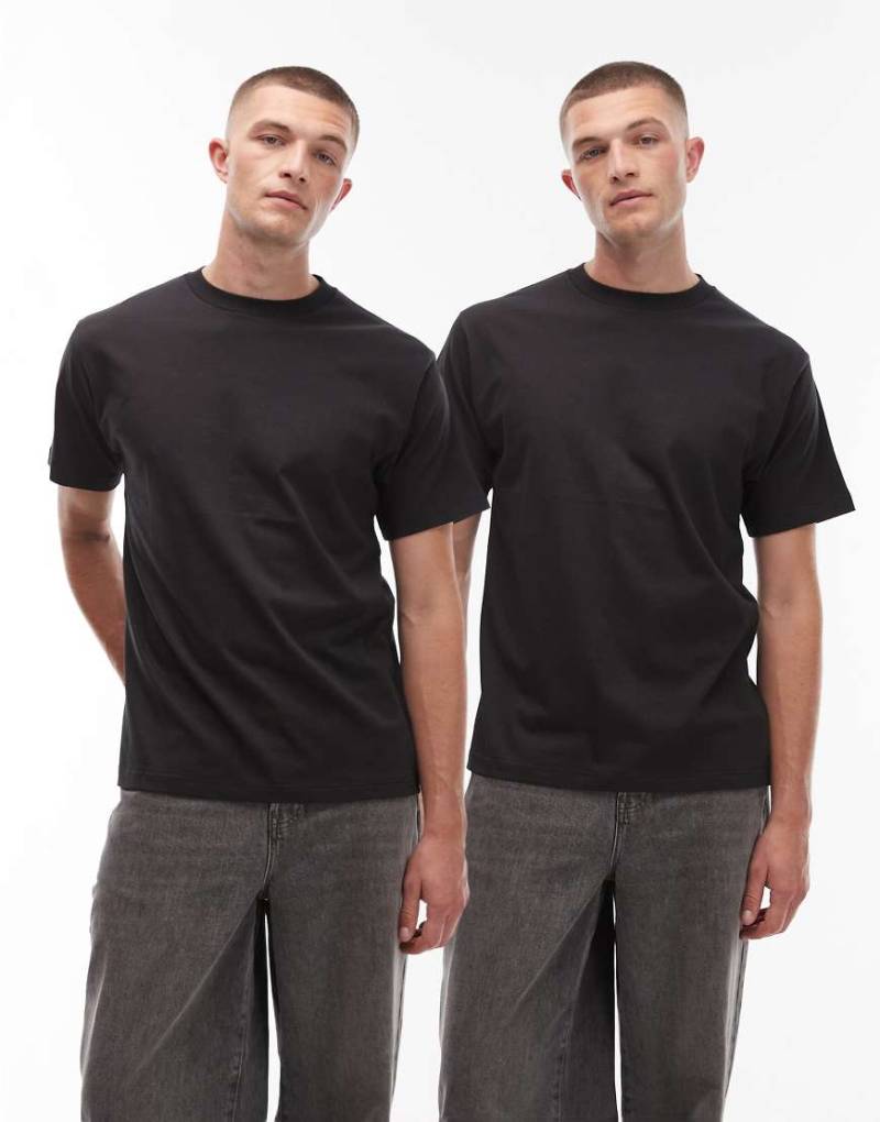 Vans - 2er-Pack T-Shirts in Schwarz in regulärer Passform von Vans