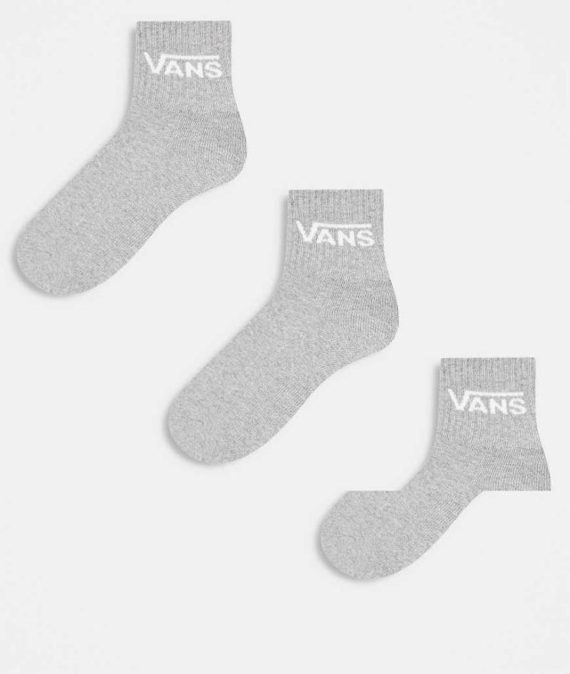 Vans - 3er-Pack klassische Crew-Socken in Grau von Vans