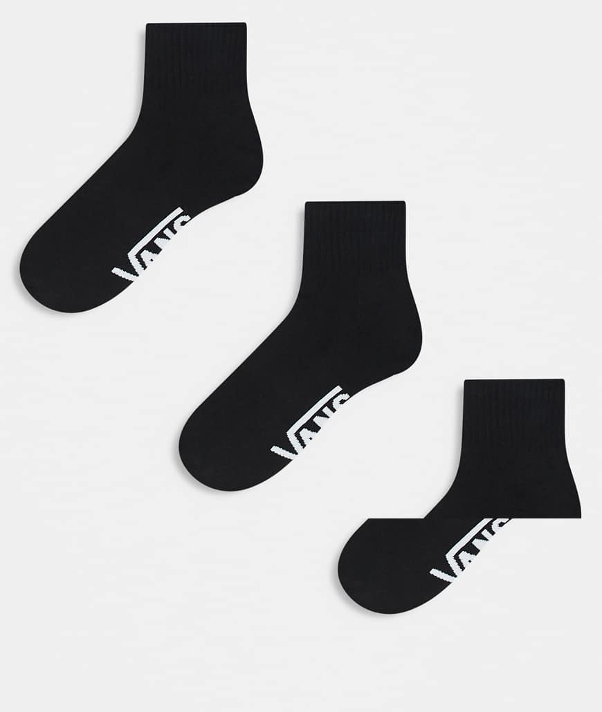 Vans - 3er-Pack klassische Knöchelsocken in Schwarz von Vans