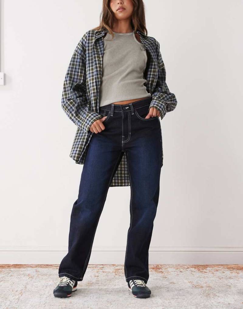 Vans - Annabelle - Hose aus gefärbtem Denim in traditionellem Senfgelb mit geradem Bein von Vans