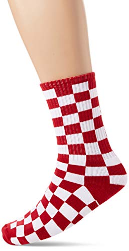 Vans_Apparel Herren Checkerboard II Crew (6.5-9, 1P) Socken, Rot (Red-White Check Rlm), One Size von Vans