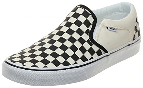 Vans Unisex Kinder Asher Slip On Sneaker, Weiß (checkers/black/natural), 35 EU von Vans