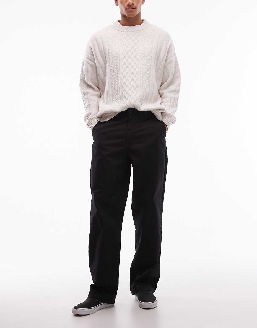 Vans Authentic - Locker geschnittene Chinohose in Schwarz von Vans