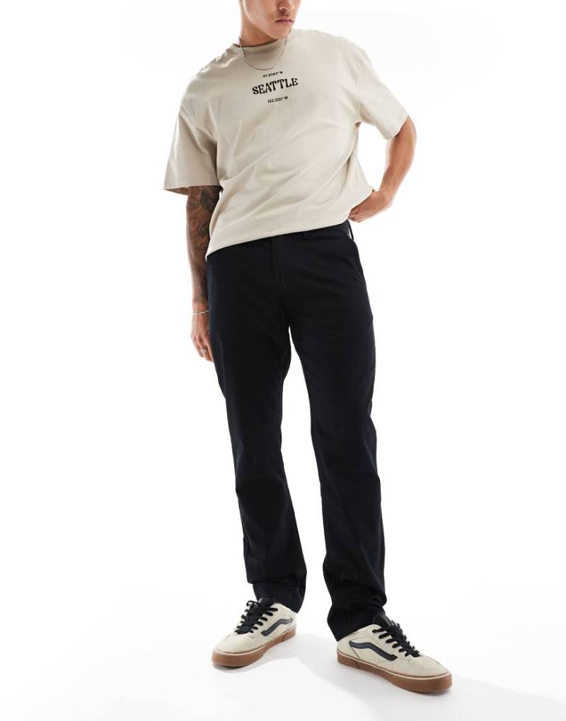 Vans Authentic - Lockere Chinohose mit schmalem Schnitt in Schwarz von Vans