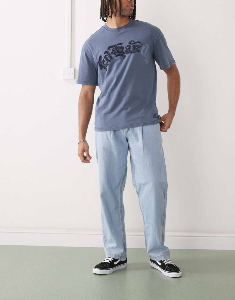 Vans Authentic - Palmhill - Schmal zulaufende Loose Fit Denim-Jeans in verblasstem Blau von Vans