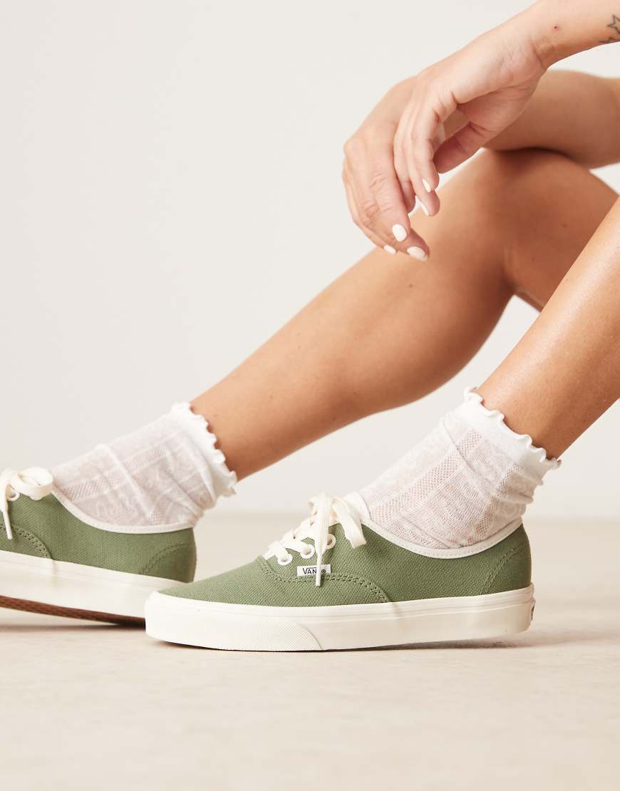 Vans Authentic - Sneaker aus Leinen in Grün von Vans