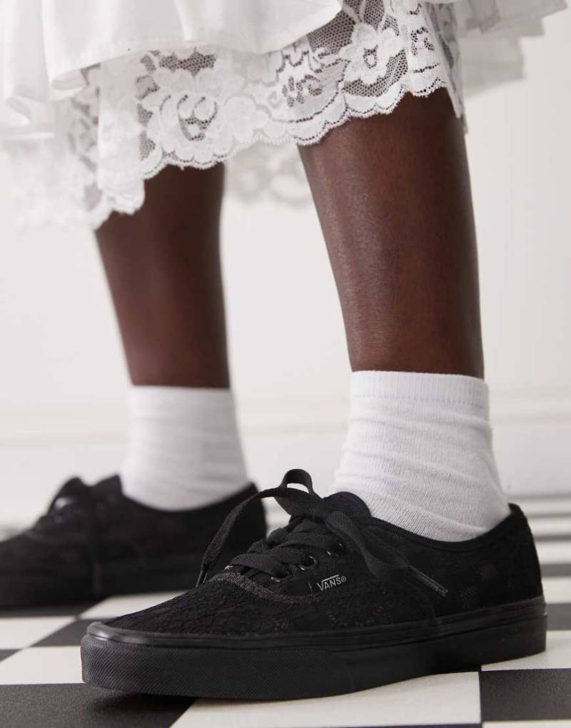 Vans Authentic - Sneaker in Schwarz mit Schnürung von Vans