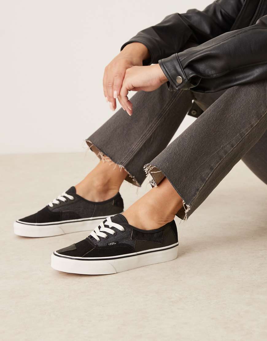 Vans Authentic - Sneaker mit Patchwork-Design in Schwarz und Grau von Vans