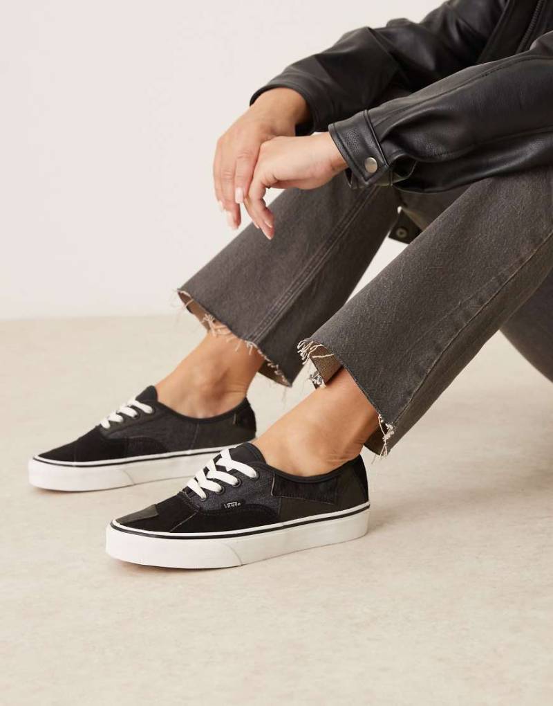 Vans Authentic - Sneaker mit Patchwork-Design in Schwarz und Grau von Vans