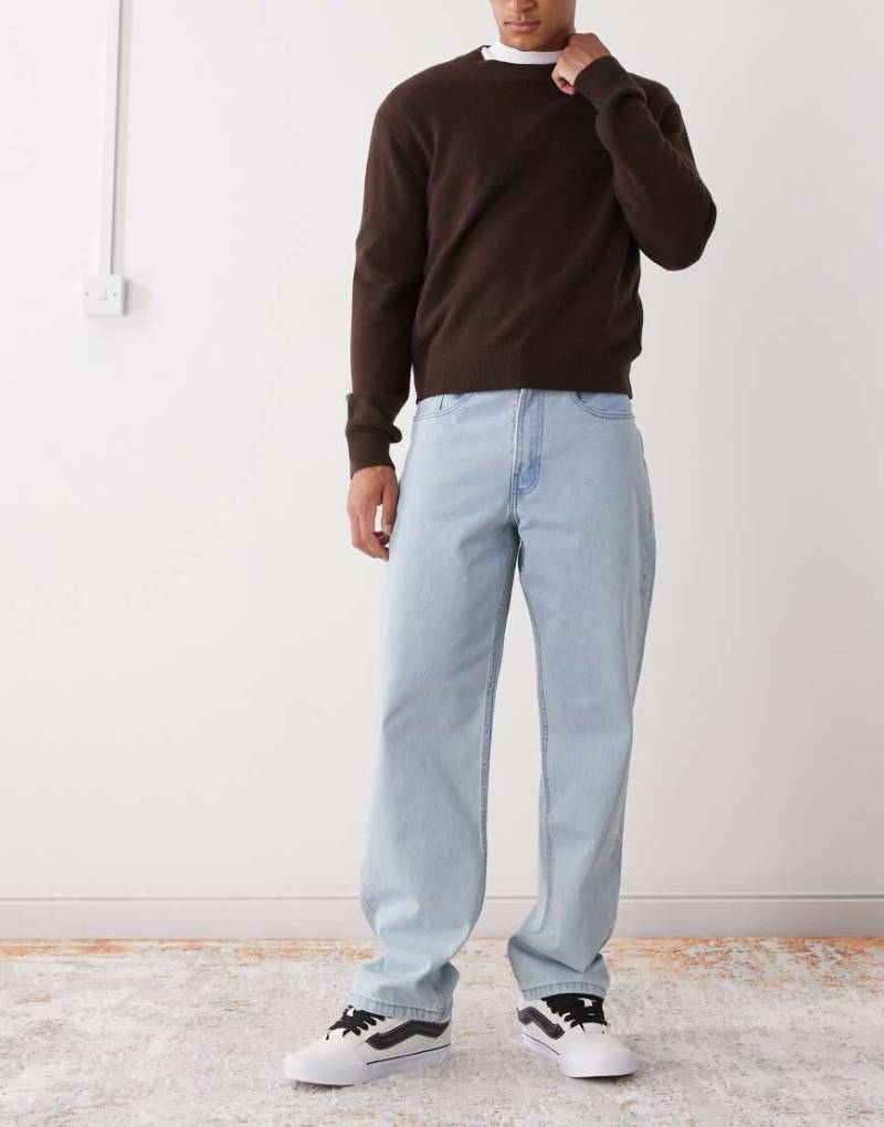 Vans - Check-5 - Locker geschnittene Hose in ausgeblichenem Jeansblau von Vans