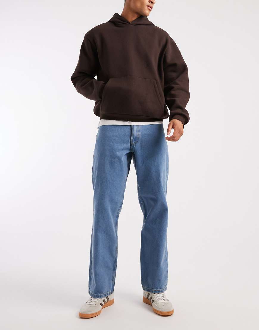 Vans - Check-5 - Locker geschnittene Jeanshose in blauer Stonewaschung von Vans