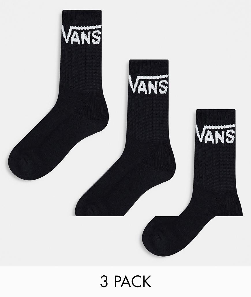 Vans Classic - 3er-Pack Crew-Socken in Schwarz Vans Classic - 3er-Pack Crew-Socken in Schwarz von Vans