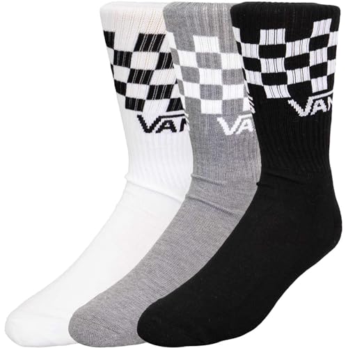 Vans Classic Check Crew Socken 3er Pack (black/white/grey, 43-47) von Vans