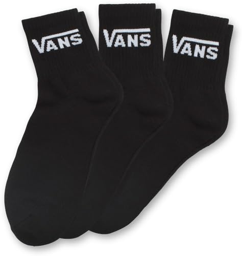 Vans Classic Half Crew Unisex 3er Socken - VN000BHXBLK1, schwarzes, 36/41 von Vans