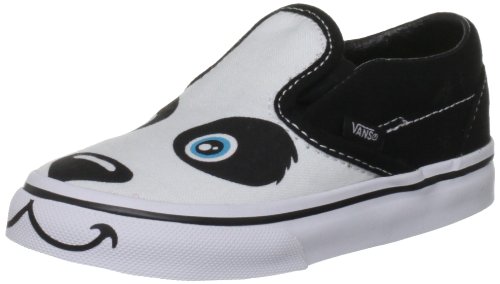 Vans Classic Slip-on VQFC6AR, Unisex - Kinder Sneaker, Schwarz (Panda Slip Black/True White), 22.5 EU / 6 UK von Vans