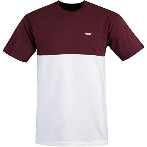 Vans Colorblock T-Shirt Herren (M, White/Wine) von Vans