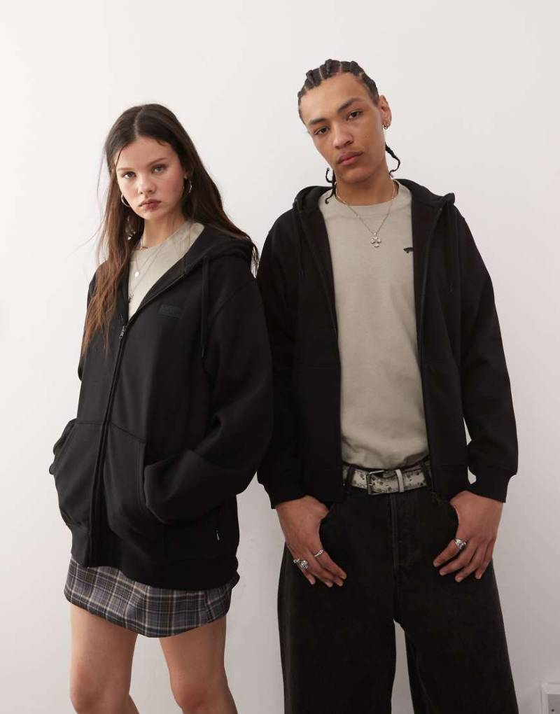 Vans - Core - Basic-Kapuzenjacke in Schwarz mit durchgehendem Reißverschluss von Vans