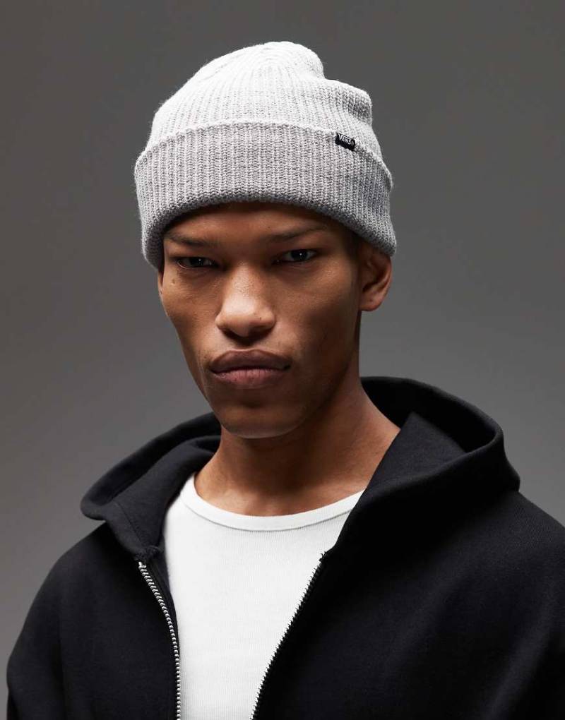 Vans - Core Basic - Strickmütze in Grau mit Umschlagbund von Vans