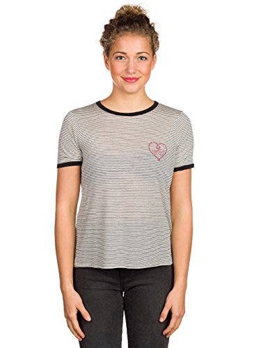 Vans Damen, Kurzarm Shirt, Original Heart, GR. X-Small (Herstellergröße: X-Small), Mehrfarbig (White/Black) von Vans