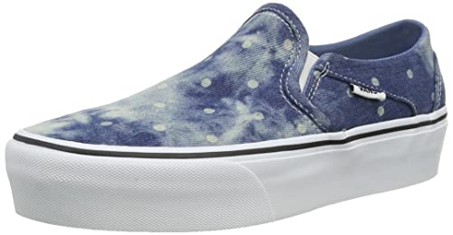 Vans Damen Asher Platform Sneaker, (Denim Dots) Moonlight Blue/White, 38.5 EU von Vans