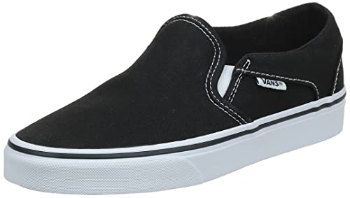 Vans Damen Asher Sneaker, (Canvas) Black/White, 36.5 EU von Vans