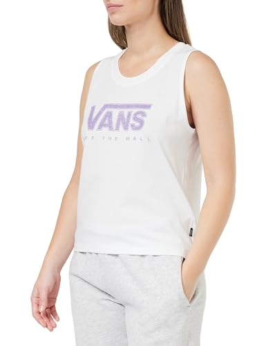 Vans Damen Checker Impact Muskel-Tanktop T-Shirt, weiß, M von Vans