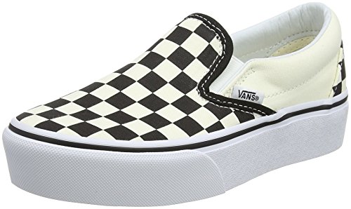 Vans Damen Classic Slip-on Platform Slip On Sneaker, Schwarz (Black and White Checker/White Bww), 42.5 EU von Vans