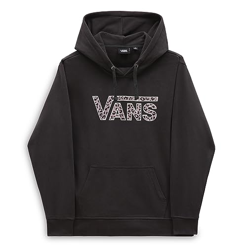 Vans Damen Drop V Cheetah Pullover Fleece Hooded Sweatshirt, Licorice, von Vans