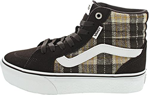 Vans Damen Filmore Hi Platform Sneaker, Plaid Mix Brown/White, 40 EU Vans Damen Filmore Hi Platform Sneaker, Plaid Mix Brown/White, 40 EU von Vans