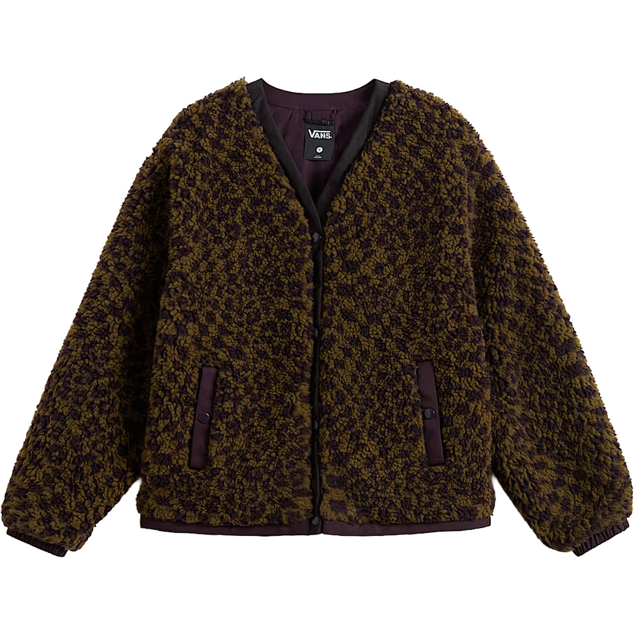 Vans Damen Mantel Suffolk Cheetah Check Pile Coat von Vans