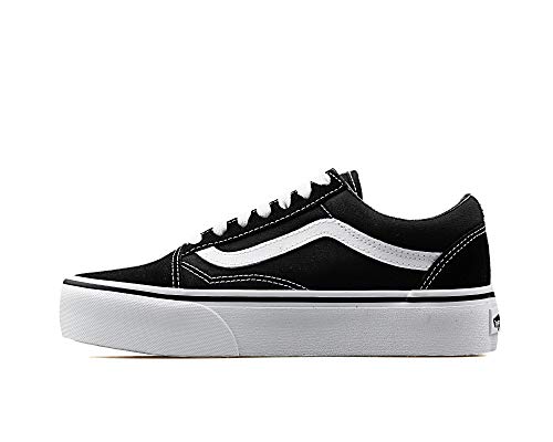 Vans Old Skool Platform Sneaker, Schwarz (Black/White Y28), 35 EU von Vans