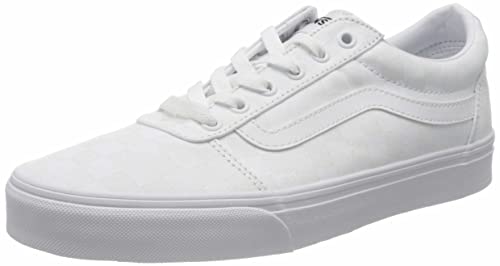 Vans Damen Ward Canvas Sneaker, Weiß ((Checkerboard) White/White W51), 36.5 EU von Vans