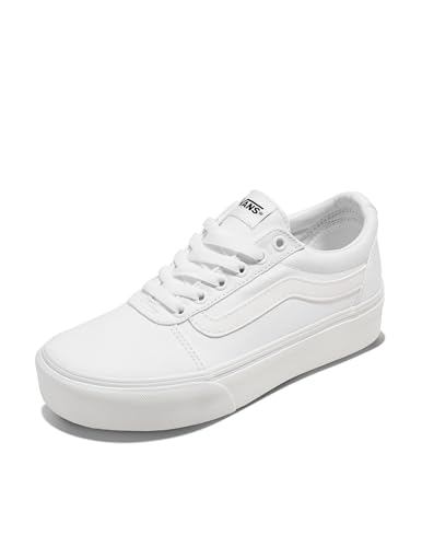Vans Damen Ward Platform Canvas Sneaker, WeiÃƒŸ Canvas White 0rg, 40.5 EU von Vans