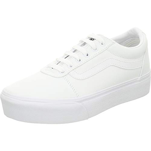 Vans Damen Ward Platform Sneaker, (Canvas) White, 37 EU von Vans