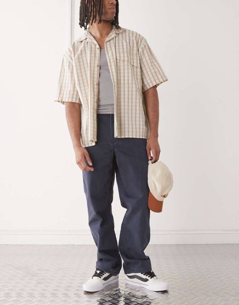 Vans - Drill Chore- Locker sitzende Carpenter-Jeans in dunkler, marineblauer Vintage-Waschung von Vans