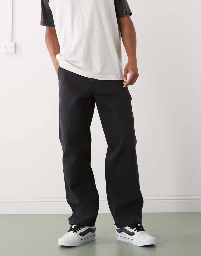 Vans - Drill Chore - Lockere Carpenter-Hose in schwarzer Vintage-Waschung von Vans