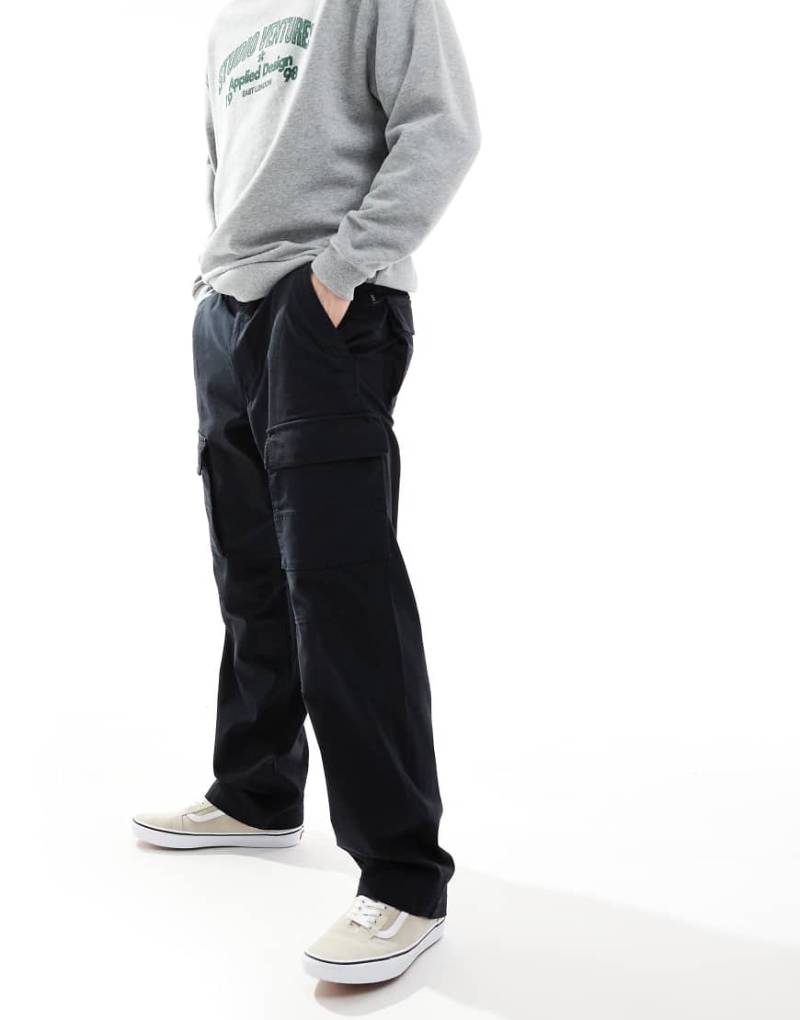 Vans - Fatigue - Schmal zulaufende Loose Fit Cargohose in Schwarz aus Ripstop von Vans