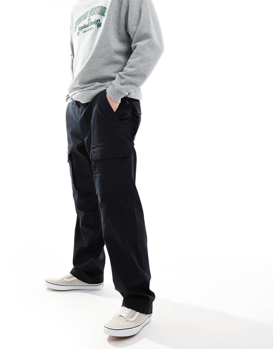 Vans - Fatigue - Schmal zulaufende Loose Fit Cargohose in Schwarz aus Ripstop von Vans