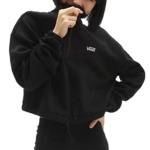 Vans Felpa Donna Wm Left Chest Half Zip Fleece Vn0a4r97blk von Vans