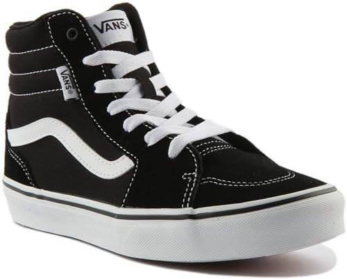 Vans Unisex Kinder Filmore Hi Suede/Canvas Sneaker, Suede Canvas Black White, 34 EU von Vans