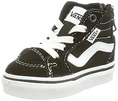 Vans Unisex Kinder Filmore Hi Zip Sneaker, Suede Canvas Black White, 21 EU von Vans