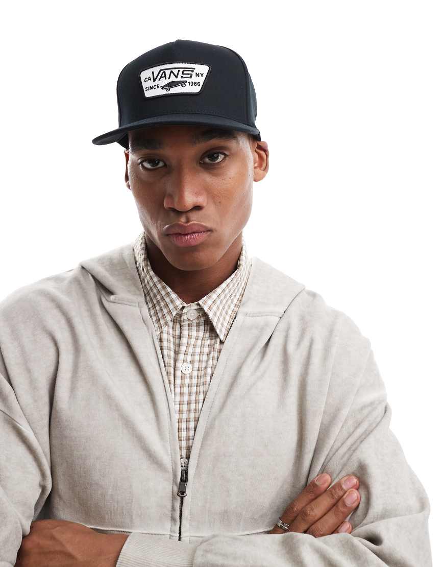 Vans - Full Patch - Snapback-Cap in Tiefschwarz von Vans