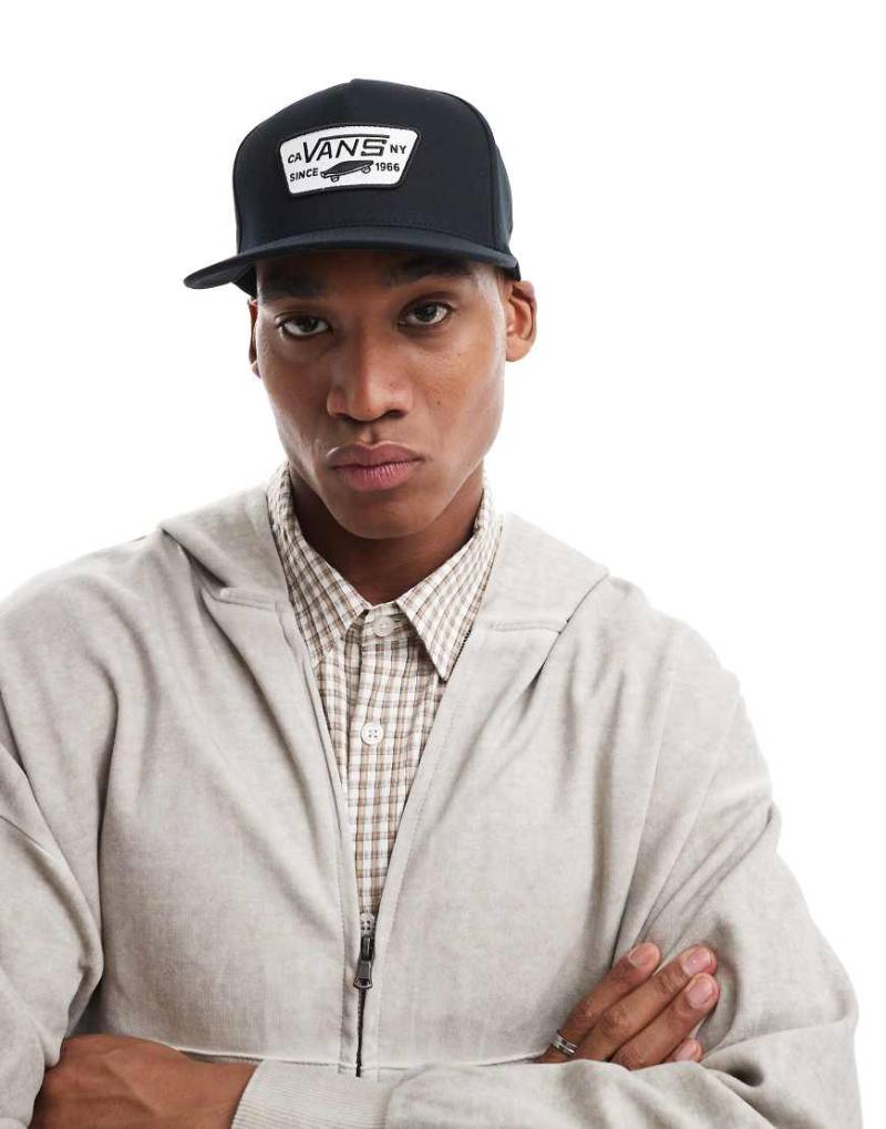 Vans - Full Patch - Snapback-Cap in Tiefschwarz von Vans