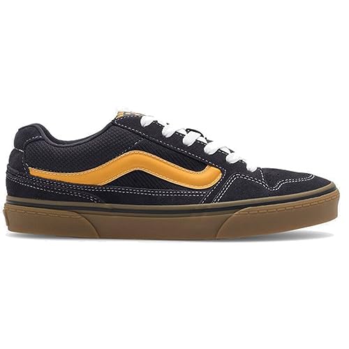 Vans Herren Caldrone Sneaker, Suede Gum Charcoal Yellow, 46 EU von Vans